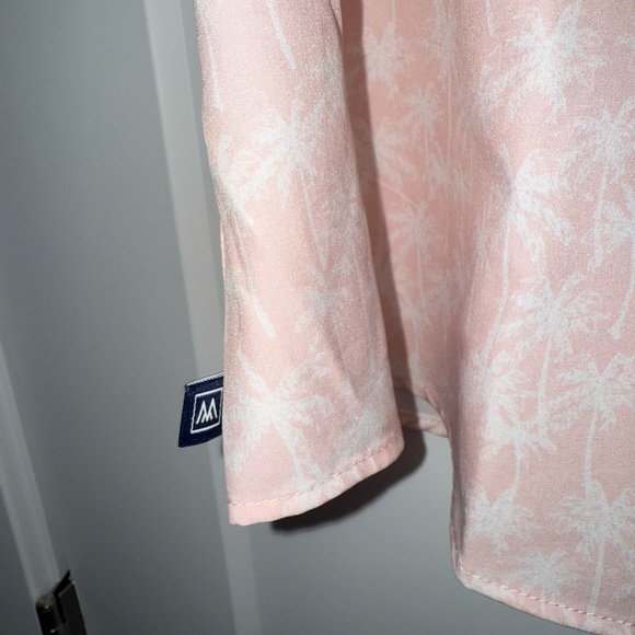 Mizzen+Main Light Pink Patterned Casual Shirt - Picture 5 of 6